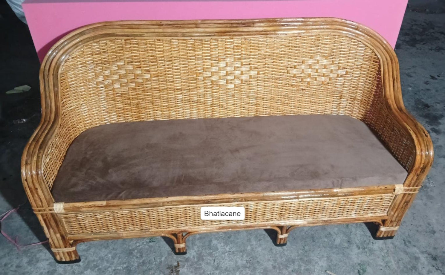 Cane 3-Seater Sofa: Stylish and Versatile Seating for Home, Outdoor, and Commercial Spaces
