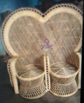 Cane Peacock 2-Seater Sofa Chair: Living Room, Hotels, Resorts, Events, Marriage & Banquet Hall