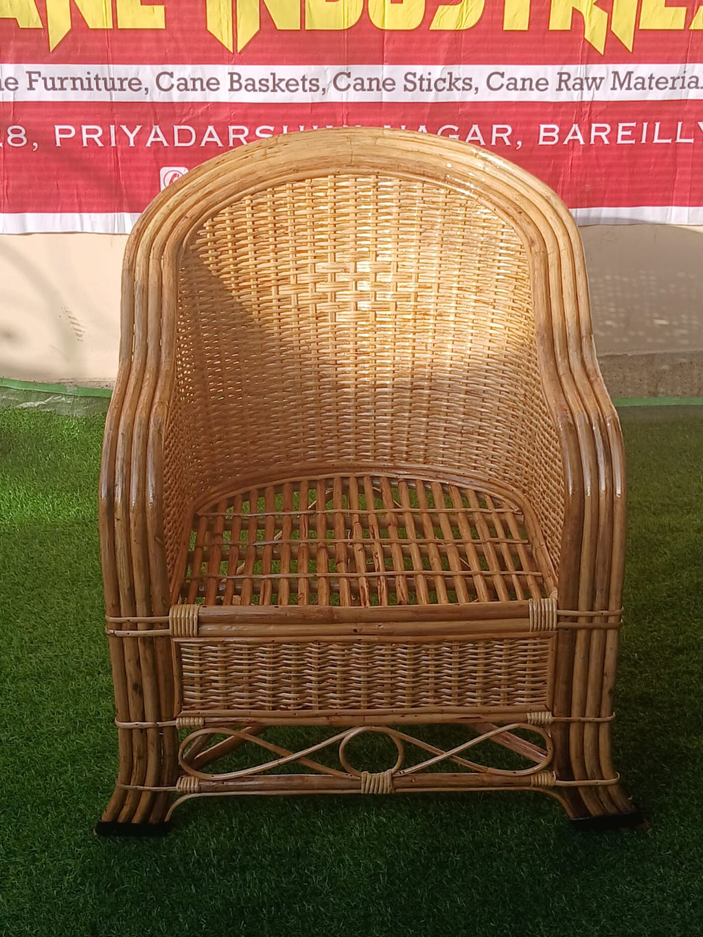 Bamboo Cane Sofa Chair for Living Room, Balcony, Garden, Indoor & Outdoor Use – Stylish, Durable & Eco-Friendly