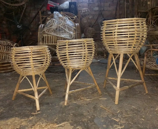 Elegant Cane Planter Stand Set of 3